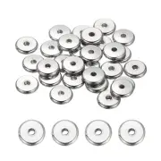 30 Pcs Flat Round Spacer Beads 7mm Heishi Beads, 1.5mm ID x 1.5mm H