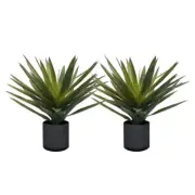 NNEAGS 2X 45cm Yucca Plant Giant Palm Lily Artificial Plant Tabletop Home Accent
