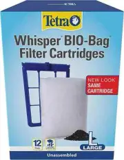 Tetra Whisper Bio-Bag Disposable Filter Cartridges 12 Count, for Aquariums, Larg