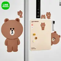 在飛比找momo購物網優惠-【LINE FRIENDS】熊大造型創意磁吸式冰箱貼留言板便