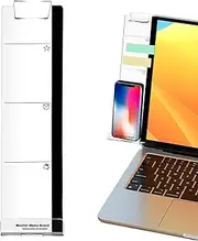 Sticky Note Board - Clear Acrylic Sticky Note Holder, Side Mount Desktop Organizer | Transparent Memo Board for Laptop Office Desk Monitor, Compact Message Pad Stand for Meeting Home Work Use