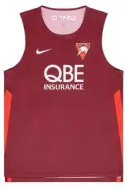 Sydney Swans 2025 AFL Mens Training Singlet Sizes S-5XL BNWT