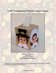 Thanksgiving Pilgrims Tissue Topper-Plastic Canvas Pattern or Kit