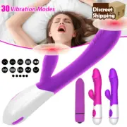 G-Spot Rabbit Vibrator Multi-Speed Vaginal Anal Dildo Clitoris Massager Sex Toy