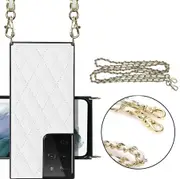Cross body Lanyard Cover for Samsung Galaxy S21 Ultra Case - White
