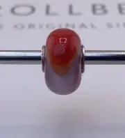 Trollbeads Retired Red Lavender Armadillo Bead