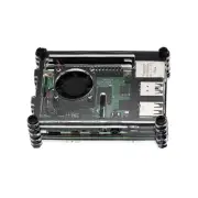 9-Layer Acrylic Case with Cooling Fan & Heatsink for Raspberry Pi 4B A
