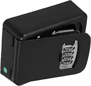 MUCKLILY Wall Mounted Key Storage Box with Code Lock Black Metal Organizer for Secure Key Management Large Capacity for Home Office and Vehicle Use