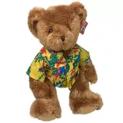 Vintage Russ Plush Hawaiian Shirt 18" Teddy Bear Ritz exclusive with tag