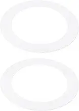 uxcell 4.53" ID 6.3" OD Goof Rings for Recessed Light, 2 Pack Matte White Goof Metal Trim Ring Lighting Fixture for Ceiling Wall Recessed Can Downlights