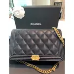 香奈兒 CHANEL BOY WOC 荔枝皮 金釦