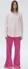 *CELINE* Phoebe Philo Pre-Fall 2017 Pink Pleated Tuxedo Shirt FR 38 NWT