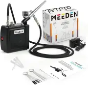 MEEDEN Mini Airbrush Kit with Compressor, Dual-Action Gravity Feed 0.5mm Airbrus