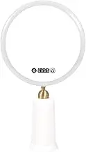 Mirror with Lights, Vanity Mirror with 3 Colors Dimmable Lightning, LED Lights, 360°Rotation Double Sided Standing Desk Mirror,A
