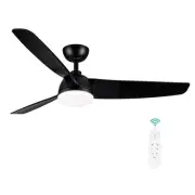 52 inch Ceiling Fans with Lights and Remote,Black Ceiling Fan with 3 Blades,6...