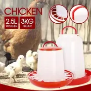 Automatic Chicken Bird Chook Feeder Poultry Feeder Poultry Drinker Bird Waterer
