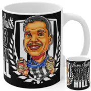 2023 Norm Smith Bobby Hill Mug - Collingwood Magpies - Art by Brocker