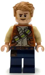 Lego New Owen Grady Lime Canisters Minifigure Jurassic World
