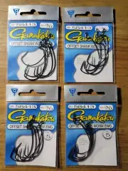 Gamakatsu Fishing Hooks 3/0 EWG Offset Shank Worm Tube Hook #58413 Lot Of 4 pcks