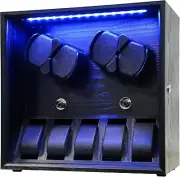 Watch Winder for 4/6/9 Automatic Watches, Rotating Watch Box 5 Rotation Modes Se