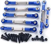 WEFEINO 7PCS Aluminum Turnbuckles Camber Links with Adjustable Rod Ends for 1/10 Slash 2WD RC Car Upgrade Parts