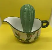 Cactus Juicer Manual Citrus Twister Reamer Ceramic Kitchen Bar Desert Decor