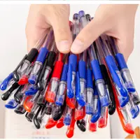 在飛比找蝦皮購物優惠-學習辦公用品 歐標0.5mm中性筆 紅黑藍三色中性筆 子彈頭