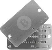SAMYERLEN Crypto Seed Phrase Storage, 304 Stainless Steel Secure Bitcoin Wallet, Private Key Recovery Cold Storage Backup 3 Plates 24 Words Compatible with BIP39 Hardware Wallets, Ledger, Trezor