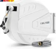 Retractable Garden Hose Reel,20M Garden Hose Reel Wall Wounted,Self-Locking Syst