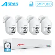 ANRAN 5MP POE Security Camera System Outdoor Home CCTV 8CH NVR Kits 2-Way Audio