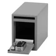 Depository Safe Under Counter Key Cash Drop Slot Security Lock Box Durable Steel