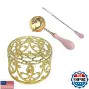 Metal Wax Seal Warmer Kit with Spoon and Stirring Stick, for Wedding Wax Enve