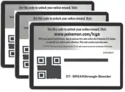 POKEMON TCGO XY BREAKthrough UNUSED Booster Pack ENXY8BST ONLINE CODE - lot of 3