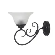 Gaston Ii Traditional Frost Wall Light Black