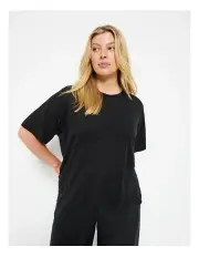 [Commonry] Short Sleeve Linen Tee in Black