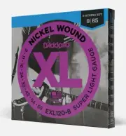 D'Addario EXL120-8 Nickel Wound 8-String Electric Guitar Strings - Super Light,