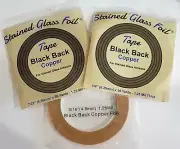 1 roll Black back Copper foil for stained glass leadlight supplies 3 sizes 5-6mm