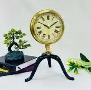 Antique Vintage Desk and Tabletop Clock in Premium Aluminum with Numeric Digit