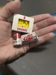Zuru Mini Brands RETRO Dole Bananas V-8 Can Drink Campbell’s Soup Toy Miniature