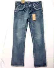Silver Girl's Denim Blue Jeans Tammy 1062BG NEW NWT Size 12 Boot Cut Mid Rise