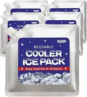 GURIN Reusable Ice Packs for Lunch Box/Coolers, Bag, or Backpack Coolers - Cold Up to 8-12 Hours Long Lasting for Camping Picnic, Outdoor Activities, Food Delivery