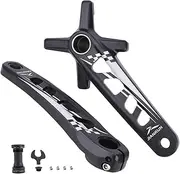 Bike Crankset, Mountain Bike Crank Left/Right Arm 170mm 104 BCD Bike Aluminum Alloy Crank Arm Set with Bottom Bracket for MTB