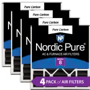 Air Bear 20x20x5 Replacement Pure Carbon Odor Reduction Merv 8 Air Filters 4 PK