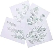 Generic Modern Style 4pcs Green Leaf Wall Art Screen Leaf Decor Leaf Wall Painting for Living Room Decor