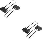 Vaguelly 2sets Rj11 to Rj14 Splitter 2-Port Phone Cable Adapter Detachable Line Telephone Equipment 4pcs*2