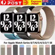 For Apple Watch iWatch Band Series 9 8 7 SE 6 5 4 Magnetic Stainless Steel Strap