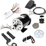 [YC Yier] 48V 1000W Electric Brushed DC Motor Kit with Controller Sprocket Reverse Throttle for DIY Parts Electric Bicycle Kit E Bike Scooter ATV Quad Go Kart Buggy Golf Cart Razor