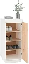 Shoe Cabinet White 35x35x80 cm Solid Wood Pine