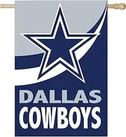 Team Sports America NFL Dallas Cowboys House Flag, 28 x 44, Double Sided Garden Flags for Outside, Outdoor Flags & Banners for Gardens Patio, Indoor Wall Decor Flag for Room