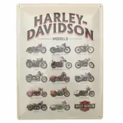 Harley Davidson Models Sign Embossed 30x40cm